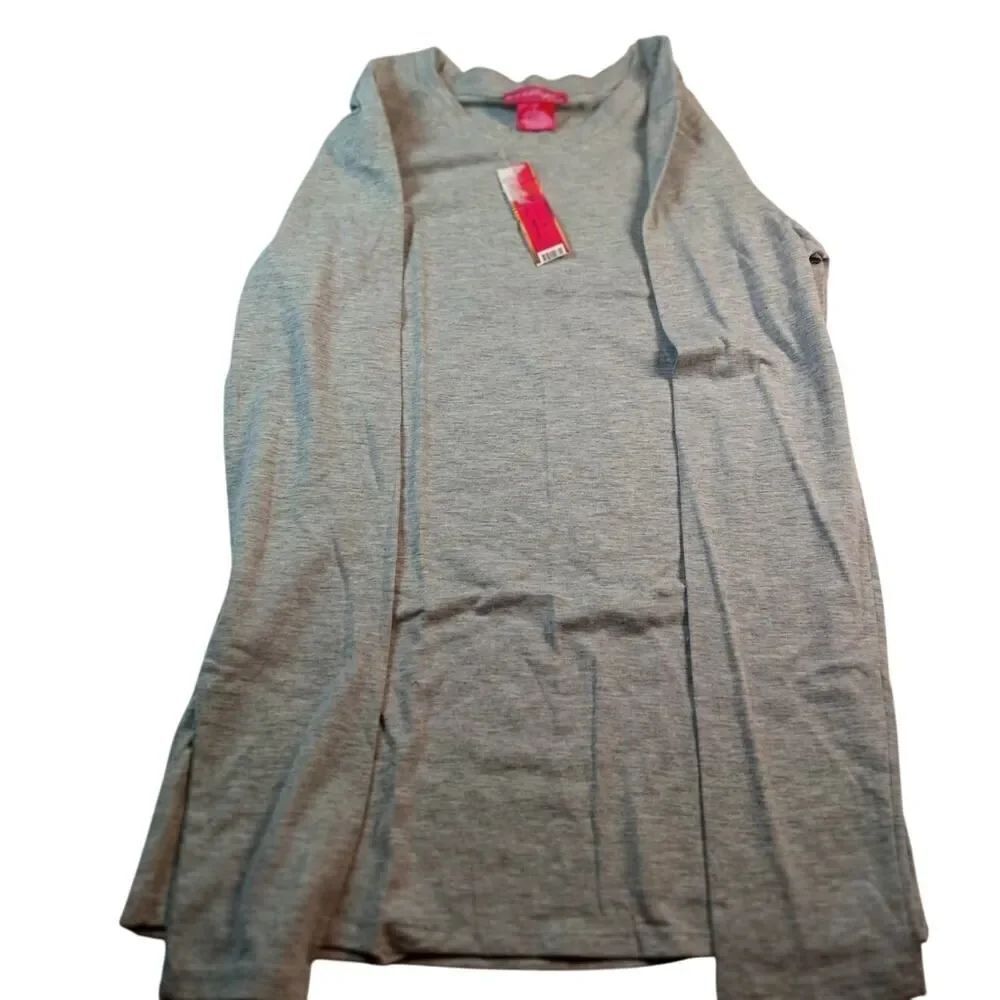 Prestige Edge Women's New w/Tags Gray Long Sleeve Crew Neck Top - Size: Large